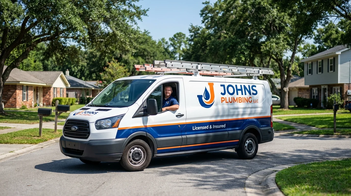 Johns Plumbing LLC service van in Queen Creek, AZ