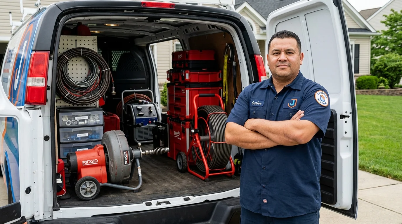 Professional drain cleaning equipment and Johns Plumbing LLC plumber in Queen Creek