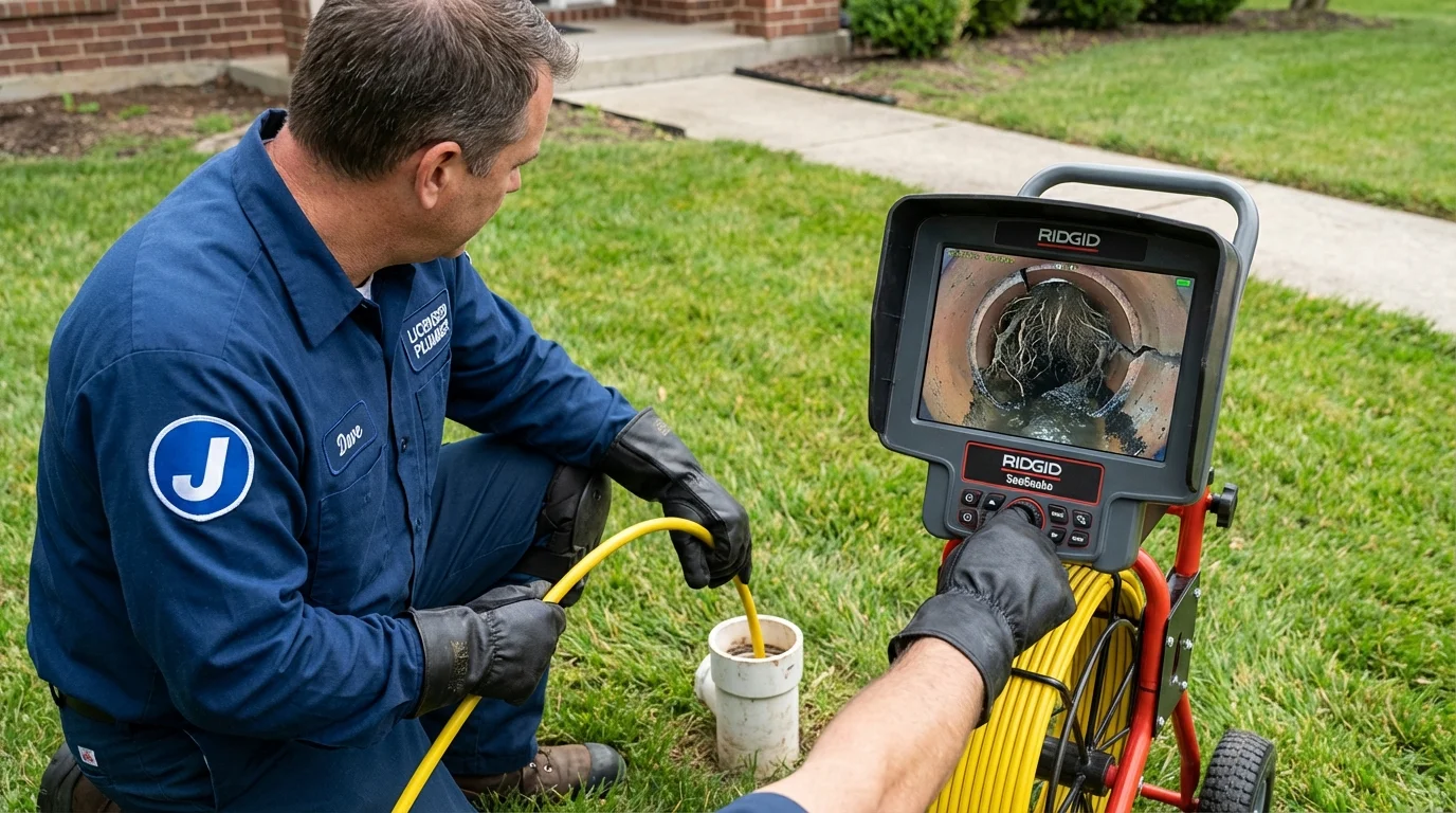 Sewer camera inspection being performed by Johns Plumbing LLC in Queen Creek
